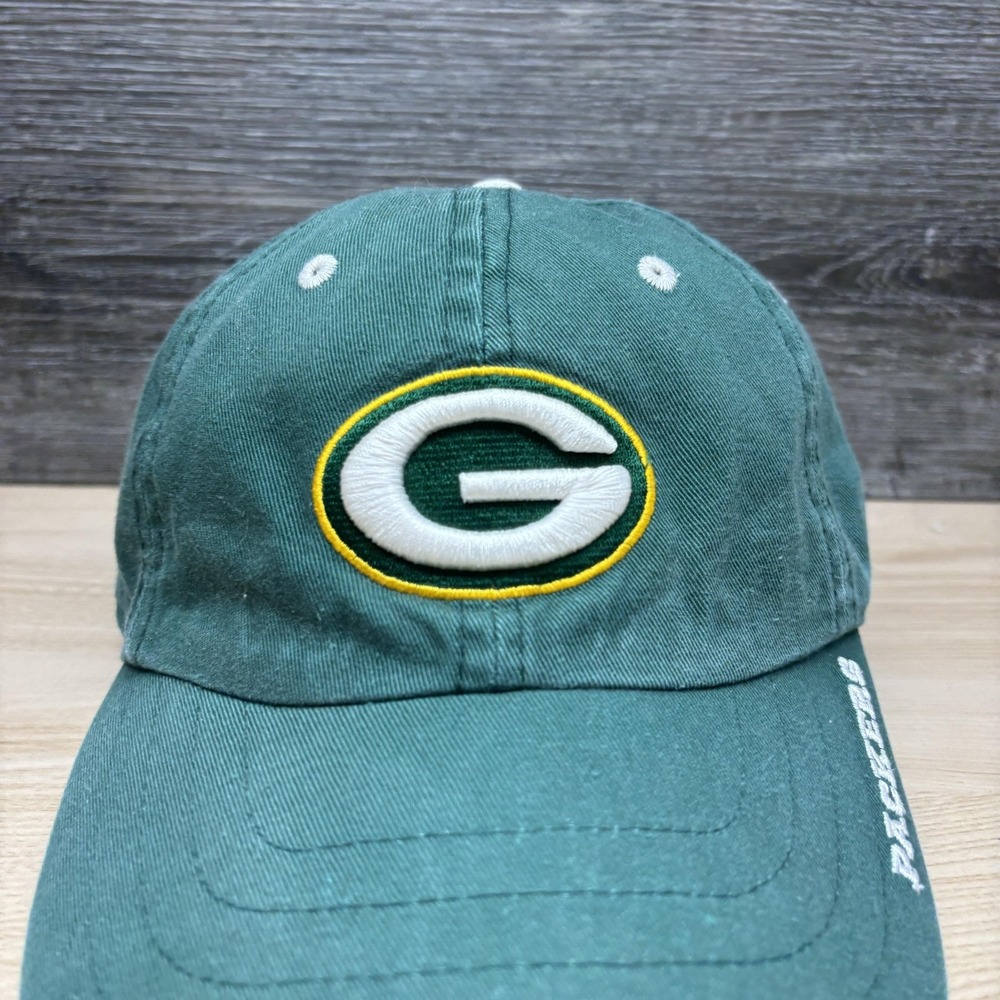 Green Bay Packers Hat Cap Strap Back Mens One Size Green NFL Football Twins - Picture 2 of 10